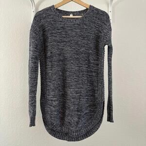 XS Womens Margaret OLeary Crewneck Sweater - 100% Cotton - Heathered Navy